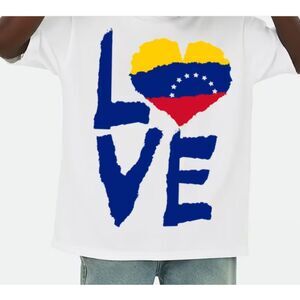 Men’s Cotton Shirt and with "Venezuela Love" Graphic T-Shirt Political Tee